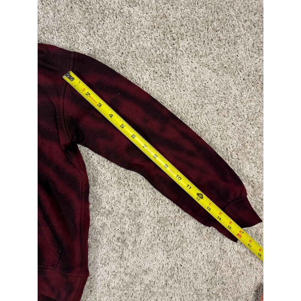 Eighty Eight Brand Kids Size 6 Tie Dye Hoodie Burgundy Smiley Face Pullover NWT - Picture 3 of 7